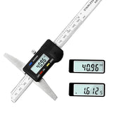 0-150mm Digital Display Depth Gauge Caliper Vernier Caliper Depth Measuring Ruler, 0-150mm