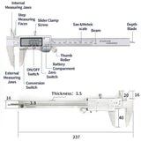 0-150mm LCD Digital Calipers Electronic Digital Vernier Caliper, 0-150mm (Silver)