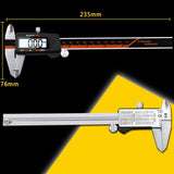 0-150mm Plastic Meter Stainless Steel Body Digital Display Electronic High-Precision Vernier Caliper, 2 Units of mm/inch, 3 Units of mm/in/f