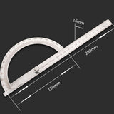 0-180 Degree Stainless Steel Protractor Angle Finder with 0-150mm Arm Measuring Ruler Tool, 0-150mm Ruler