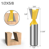 1/2 Handle Dovetail Cutter Wood Engraving Small Milling Cutter, Specification:, 1/2x5/8mm, 1/2x3/4mm, 1/2x1/4mm, 1/2x3/8mm, 1/2x1/2mm, 5 PCS/Set