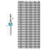 10 In 1 PCB Tungsten Steel Drill Bits Carving Miniature Drill Bits, Size:, 0.1-1mm, 0.6-1.5mm, 1.1-2mm, 1.5-2.4mm, 2.1-3.0mm