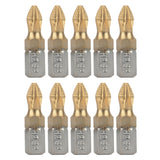 10 In 1 PH2 Anti-slip Titanium Screwdriver Bit Set, 10 In 1 Screwdriver Bit