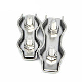 304 Stainless Steel Plate Single Clip Double Clamp Wire Rope Clamp, M2 Double Clip, M3 Double Clip, M4 Double Clip, M5 Double Clip, M6 Double Clip, M8 Double Clip, M10 Double Clip, M2 Single Clip, M3 Single Clip, M4 Single Clip, M5 Single Clip