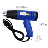 DINGGUAGUA 1800W Industrial Heavy Duty Professional Adjustable Temperature from 50 Degrees Celsius to 650 Degrees Celsius Heat Air Gun Tool with Temperature Display