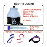 Doctor Centrifuge Machine 8 Tube | Centrifuge Kit | 8 Pcs 15ml Tube | 2 Pcs Buckle Tourniquet | 1 Pc Velcro Tourniquet | Copper Motor | Grey + Black Colour