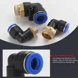 LAIZE Male Thread Elbow Pneumatic Quick Fitting Connector