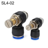 SL4-01 LAIZE 2pcs Throttle Valve Quick Fitting Pneumatic Connector