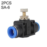 SA-4 LAIZE 2pcs Pipe Throttle Valve Quick Fitting Pneumatic Connector