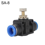 SA-4 LAIZE 2pcs Pipe Throttle Valve Quick Fitting Pneumatic Connector