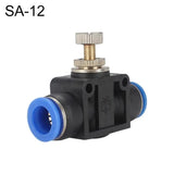 SA-4 LAIZE 2pcs Pipe Throttle Valve Quick Fitting Pneumatic Connector