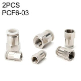 PCF6-02 LAIZE 2pcs Female Thread Straight Pneumatic Quick Fitting Connector