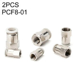 PCF6-02 LAIZE 2pcs Female Thread Straight Pneumatic Quick Fitting Connector