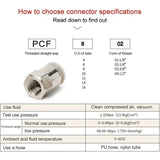 PCF6-02 LAIZE 2pcs Female Thread Straight Pneumatic Quick Fitting Connector