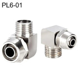 PL8-02 LAIZE Nickel Plated Copper Trachea Quick Fitting Lock Female Connector