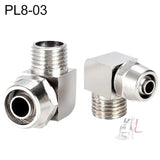 LAIZE Nickel Plated Copper Trachea Quick Fitting Lock Female Connector