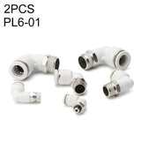 PL4-02 LAIZE 2pcs PL Elbow Pneumatic Quick Fitting Connector