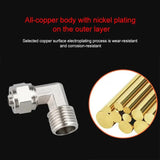 LAIZE Nickel Plated Copper Trachea Quick Fitting Twist Elbow Lock Female Connector