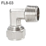 LAIZE Nickel Plated Copper Trachea Quick Fitting Twist Elbow Lock Female Connector