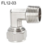 LAIZE Nickel Plated Copper Trachea Quick Fitting Twist Elbow Lock Female Connector