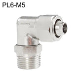 LAIZE Nickel Plated Copper Trachea Quick Fitting Twist Swivel Elbow Lock Female Connector