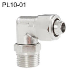 LAIZE Nickel Plated Copper Trachea Quick Fitting Twist Swivel Elbow Lock Female Connector