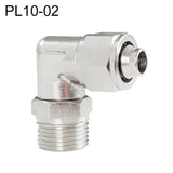 LAIZE Nickel Plated Copper Trachea Quick Fitting Twist Swivel Elbow Lock Female Connector