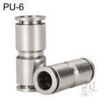 LAIZE Nickel Plated Copper Straight Pneumatic Quick Fitting Connector