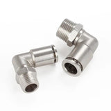 LAIZE Nickel Plated Copper Elbow Male Thread Pneumatic Quick Fitting Connector