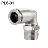 LAIZE Nickel Plated Copper Elbow Male Thread Pneumatic Quick Fitting Connector