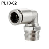 LAIZE Nickel Plated Copper Elbow Male Thread Pneumatic Quick Fitting Connector