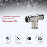 LAIZE Nickel Plated Copper Tee Pneumatic Quick Fitting Connector