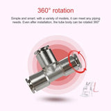 LAIZE Nickel Plated Copper Tee Pneumatic Quick Fitting Connector