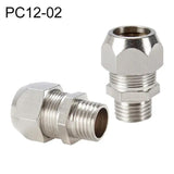 PC12-03 LAIZE Nickel Plated Copper Reducer Straight Pneumatic Quick Fitting Connector