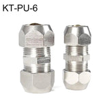 KT-PU-4 LAIZE Nickel Plated Copper Straight Pneumatic Quick Fitting Copper Pipe Connector