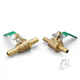 LAIZE Pneumatic Hose Barb Brass Shutoff Ball Valve