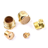 LAIZE 2pcs Semi Copper Flat Pneumatic Muffler, Caliber:4 Point