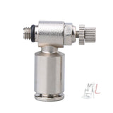 LAIZE Nickel Plated Copper Male Thread Throttle Valve Pneumatic Connector