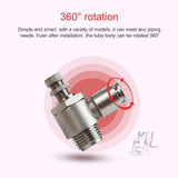 LAIZE Nickel Plated Copper Male Thread Throttle Valve Pneumatic Connector