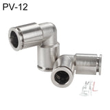 LAIZE Nickel Plated Copper Elbow Pneumatic Quick Connector