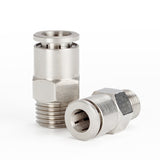 LAIZE Nickel Plated Copper Male Thread Straight Pneumatic Quick Connector