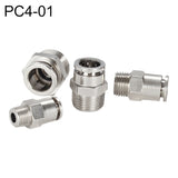 LAIZE Nickel Plated Copper Male Thread Straight Pneumatic Quick Connector