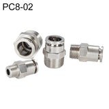 LAIZE Nickel Plated Copper Male Thread Straight Pneumatic Quick Connector