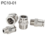 LAIZE Nickel Plated Copper Male Thread Straight Pneumatic Quick Connector