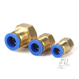 PCF6-03 LAIZE 2pcs Female Thread Straight Pneumatic Quick Connector