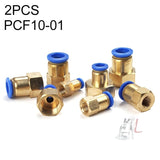 PCF6-03 LAIZE 2pcs Female Thread Straight Pneumatic Quick Connector