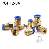 PCF6-03 LAIZE 2pcs Female Thread Straight Pneumatic Quick Connector