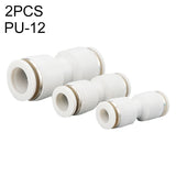 PU-12 LAIZE 2pcs PU Straight Pneumatic Quick Fitting Connector