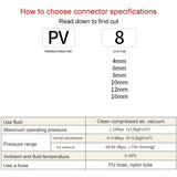 PV-16 LAIZE 2pcs PV Elbow Pneumatic Quick Fitting Connector