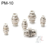 LAIZE PM Bulkhead Straight Pneumatic Quick Fitting Connector